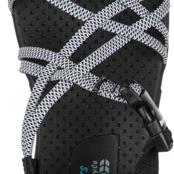 Women's Flip-Flop Sandals Rubber Sole Fabric Upper Buckle Closure Cushion - Picture 3 of 6